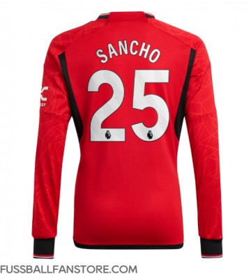 Manchester United Jadon Sancho #25 Replik Heimtrikot 2023-24 Langarm